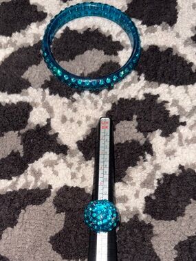 Bling statement ring and bangle.